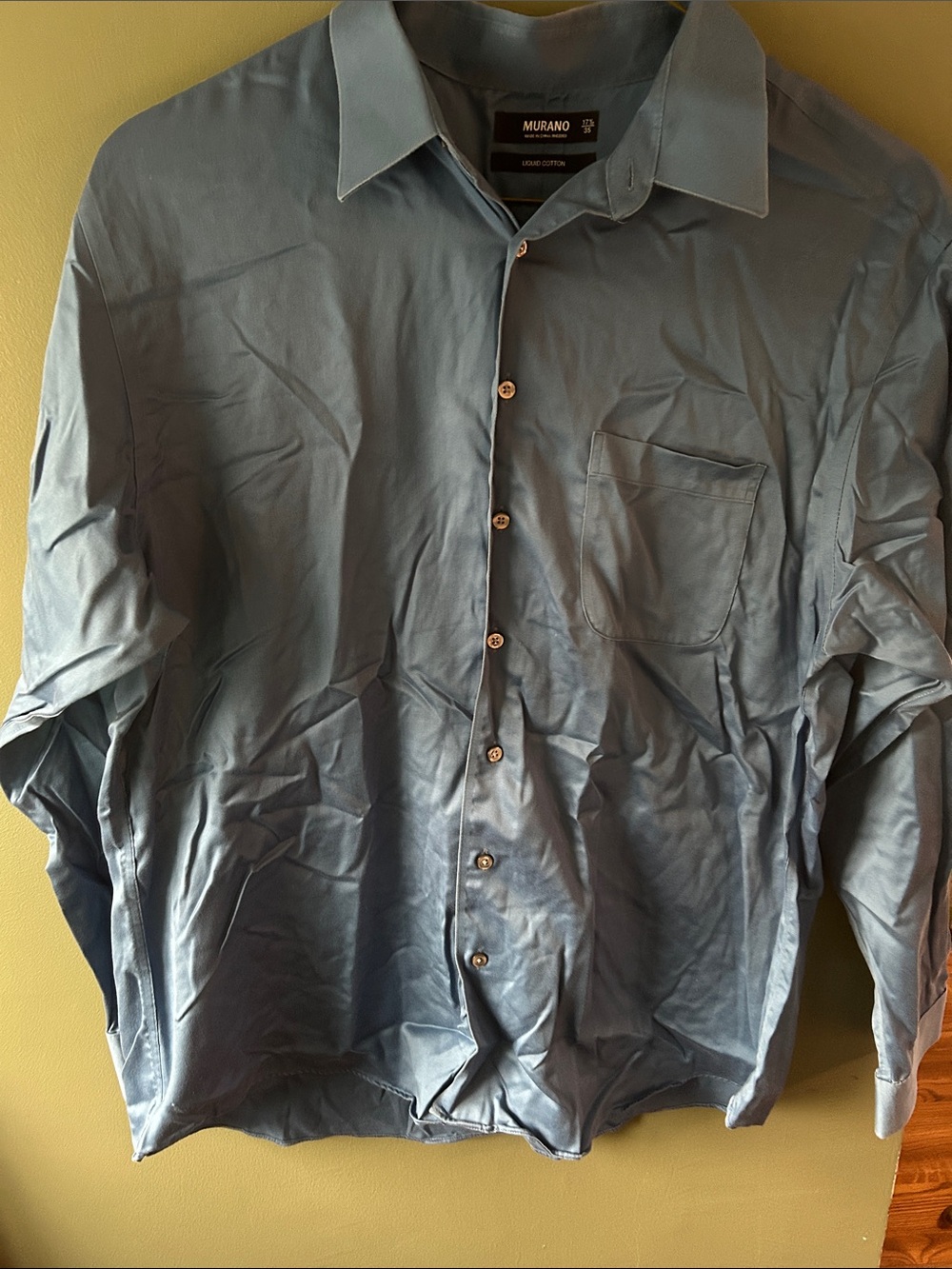 Murano Dusty Blue Long-Sleeve Button Shirt